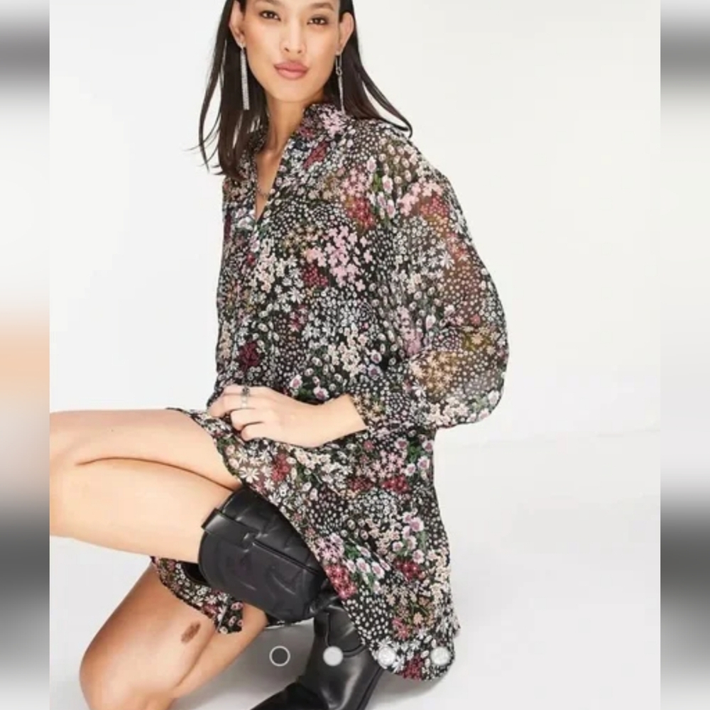 Topshop Floral Mini Dress